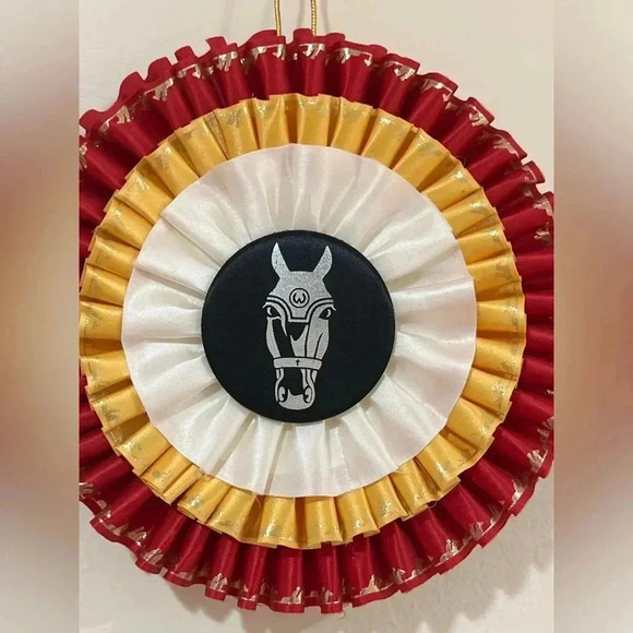 Equestrian Horse Show Ribbon Ornament - Picture 2 of 3